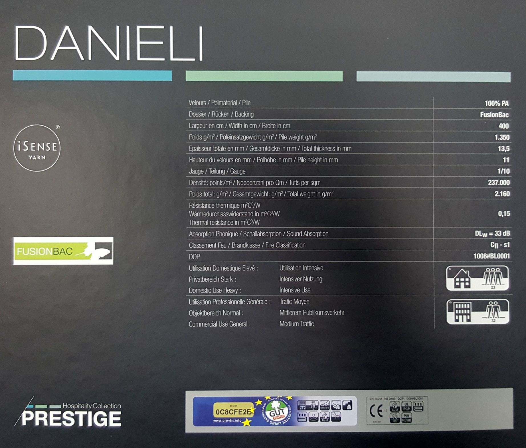Ковролин Danieli описание
